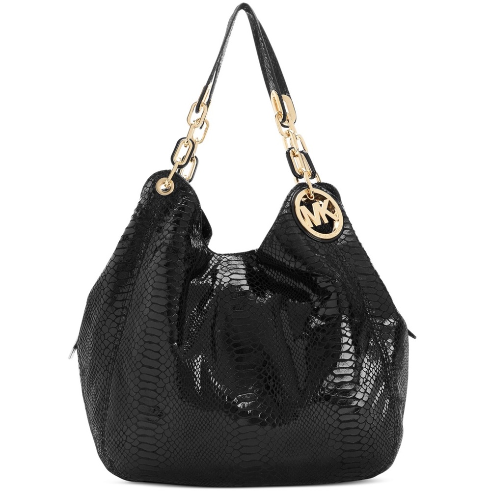 Michael Kors snake skin leather hobo bag